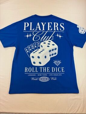 Players Club- Roll the Dice Blue Graphic Tee